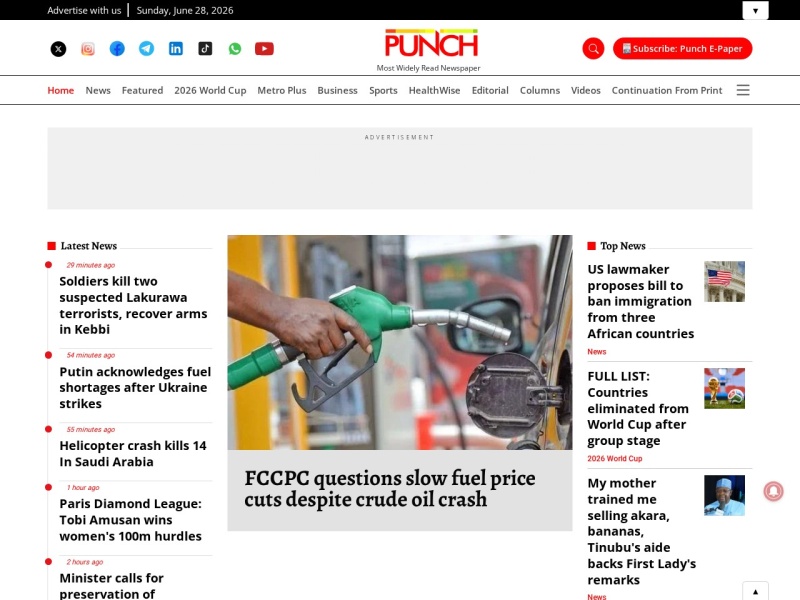 The Punch Nigeria - Site officiel