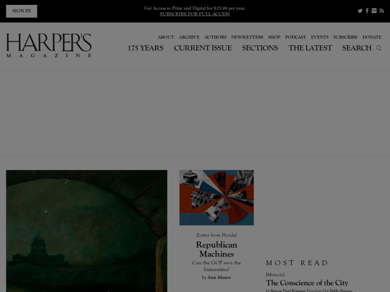 Harper's Magazine - Site officiel