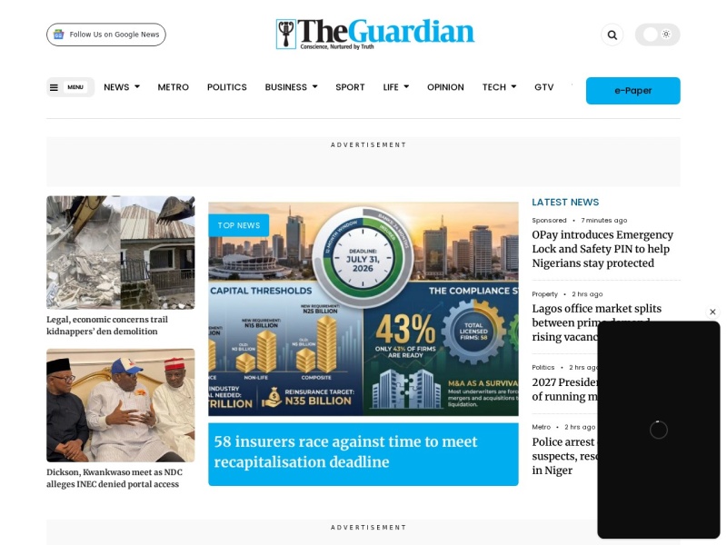 The Guardian Nigeria - Site officiel