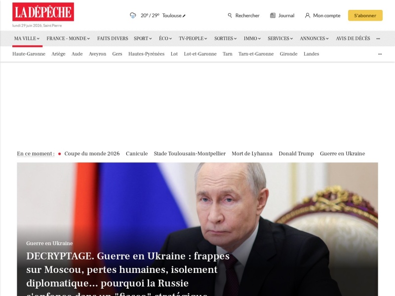 La Dépêche du Midi - Site officiel