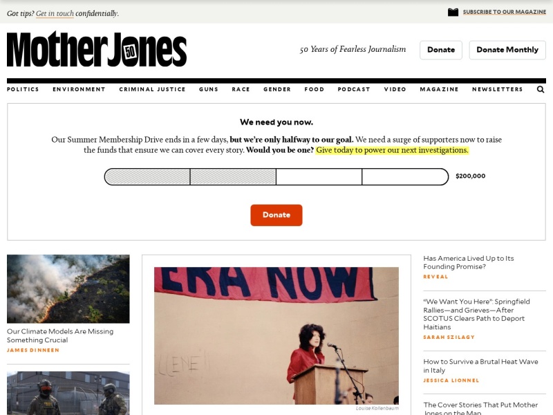 Mother Jones - Site officiel
