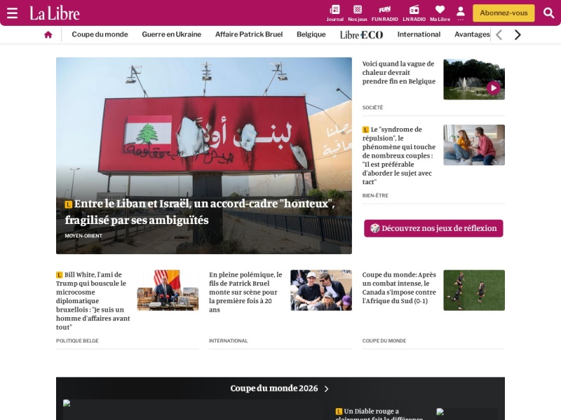 La Libre - Site officiel