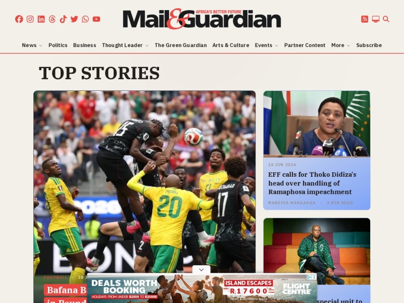 Mail & Guardian - Site officiel